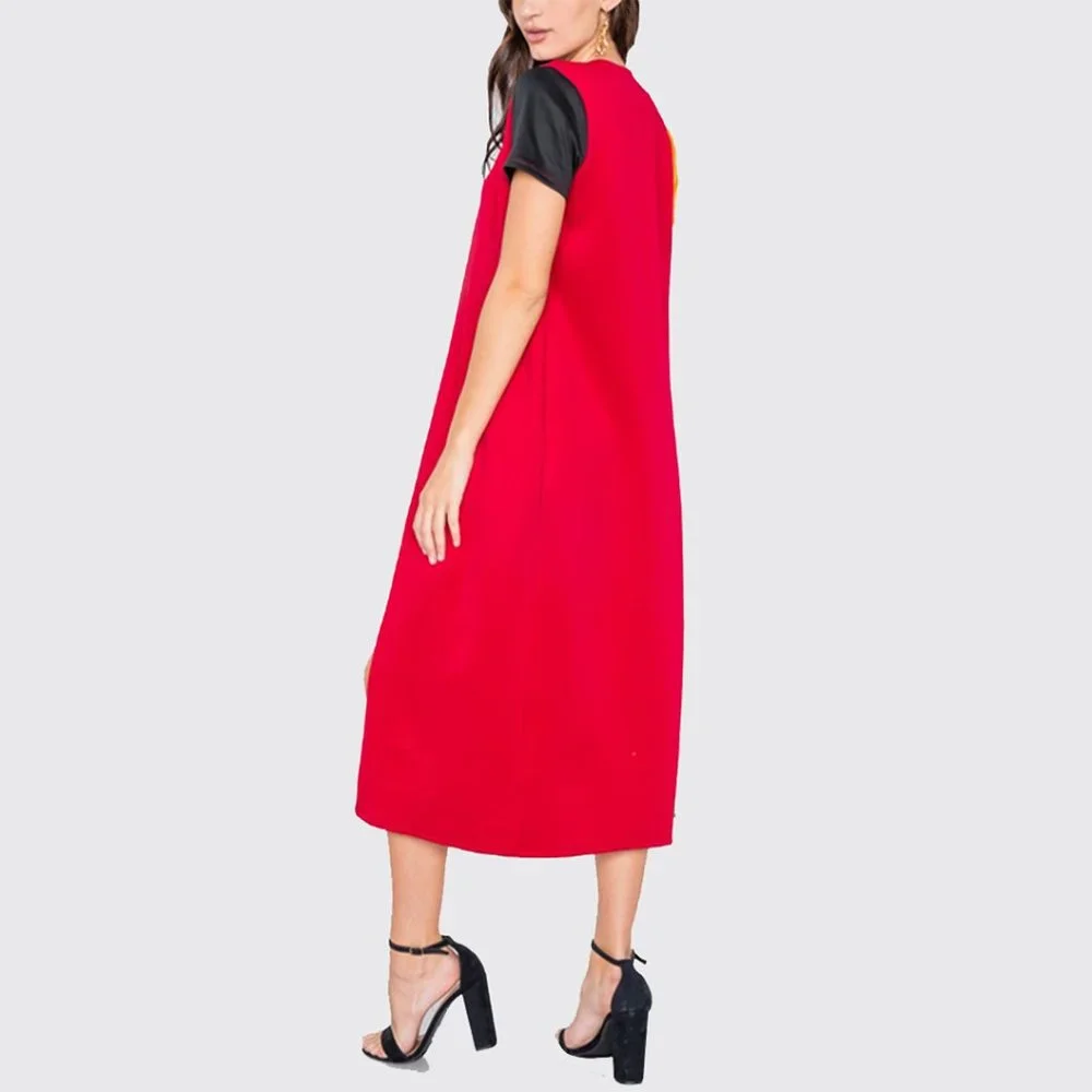 90's Girl Colorblock Short Sleeve Trench Coat and Shorts Set - Picture 5 of 6